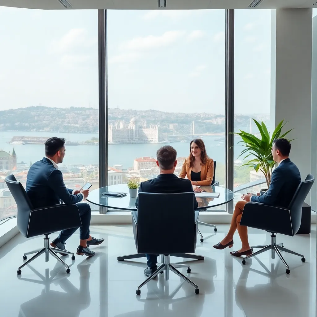İstanbul'da büyüyen bir işletmenin modern ofis ortamı